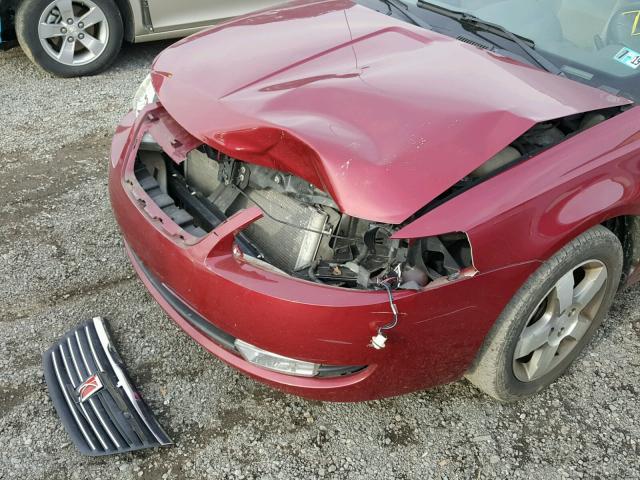 1G8AL55F96Z164707 - 2006 SATURN ION LEVEL MAROON photo 9