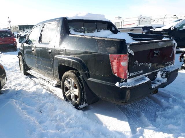 2HJYK16579H000488 - 2009 HONDA RIDGELINE BLACK photo 3