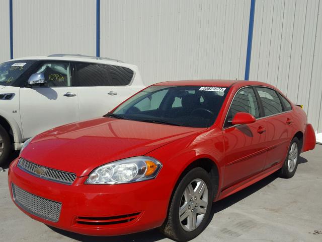 2G1WG5E31D1242787 - 2013 CHEVROLET IMPALA LT RED photo 2