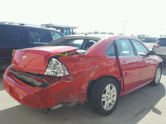 2G1WG5E31D1242787 - 2013 CHEVROLET IMPALA LT RED photo 4