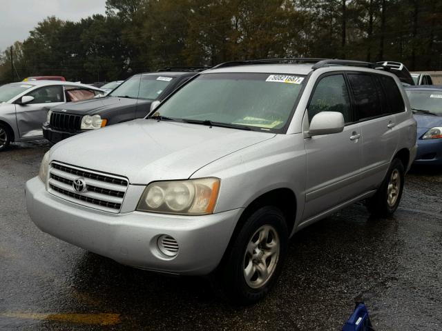 JTEGF21A020061802 - 2002 TOYOTA HIGHLANDER SILVER photo 2