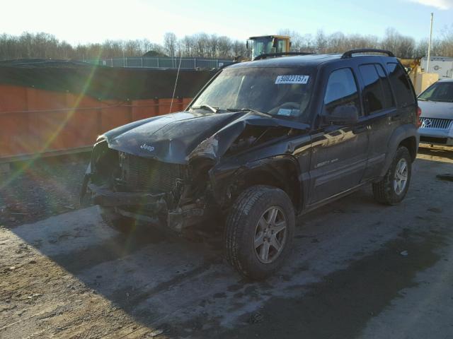 1J4GL48K83W648619 - 2003 JEEP LIBERTY SP BLACK photo 2