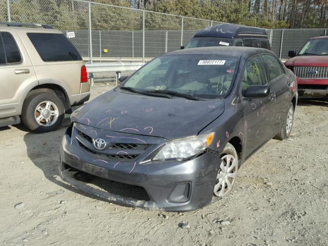 2T1BU4EE2BC573208 - 2011 TOYOTA COROLLA BA GRAY photo 2