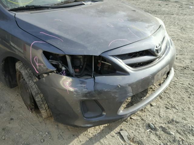 2T1BU4EE2BC573208 - 2011 TOYOTA COROLLA BA GRAY photo 9