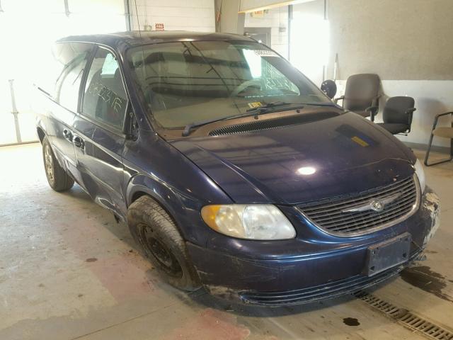 2C4GP443X2R700820 - 2002 CHRYSLER TOWN & COU BLUE photo 1