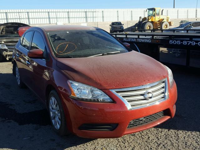 3N1AB7AP8FY319358 - 2015 NISSAN SENTRA S RED photo 1