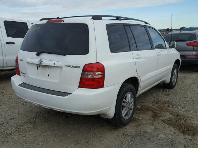 JTEHF21A510009360 - 2001 TOYOTA HIGHLANDER WHITE photo 4