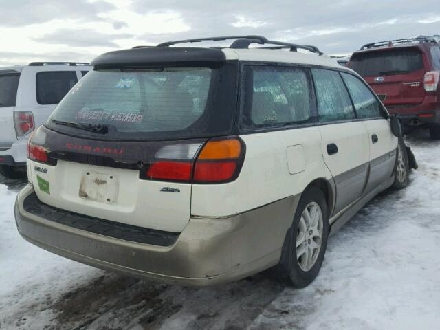 4S3BH675X47634564 - 2004 SUBARU LEGACY OUT WHITE photo 4