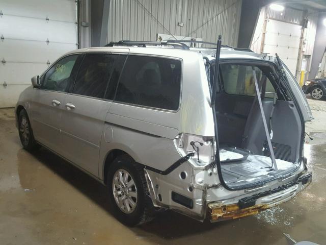 5FNRL38738B011508 - 2008 HONDA ODYSSEY EX SILVER photo 3