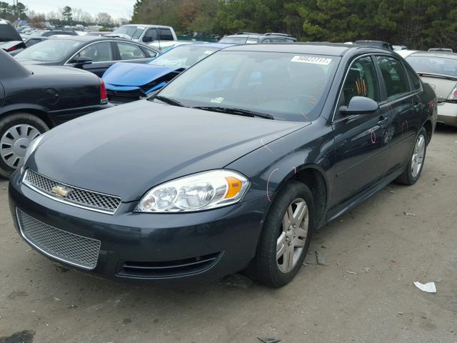 2G1WG5E35D1155748 - 2013 CHEVROLET IMPALA LT BLACK photo 2