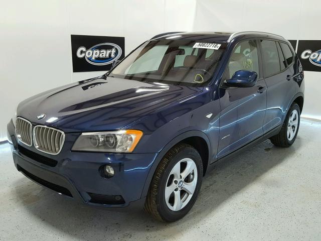 5UXWX5C57BL714816 - 2011 BMW X3 XDRIVE2 BLUE photo 2