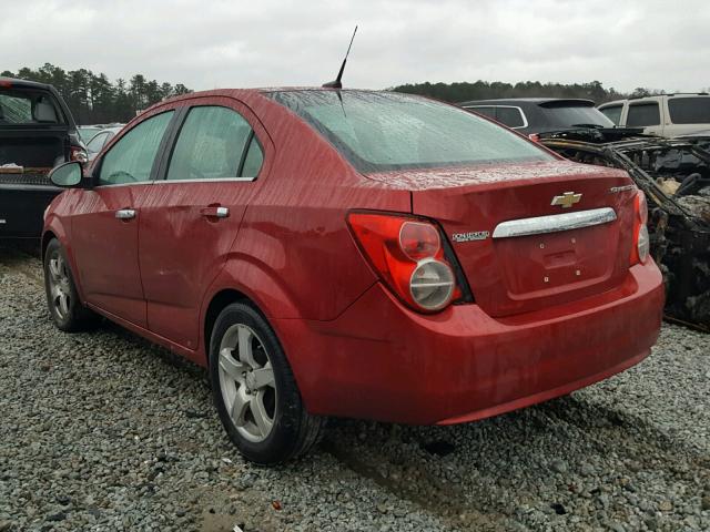 1G1JE5SHXC4106256 - 2012 CHEVROLET SONIC LTZ RED photo 3