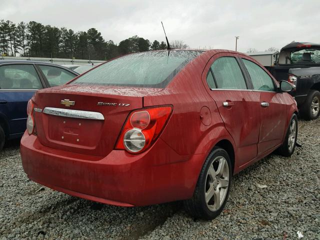 1G1JE5SHXC4106256 - 2012 CHEVROLET SONIC LTZ RED photo 4