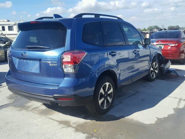 JF2SJAEC0HH569203 - 2017 SUBARU FORESTER 2 BLUE photo 4