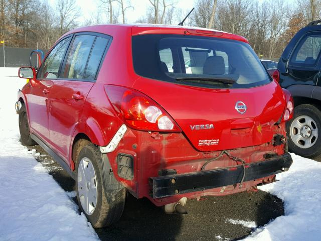 3N1BC1CP4BL490773 - 2011 NISSAN VERSA S RED photo 3