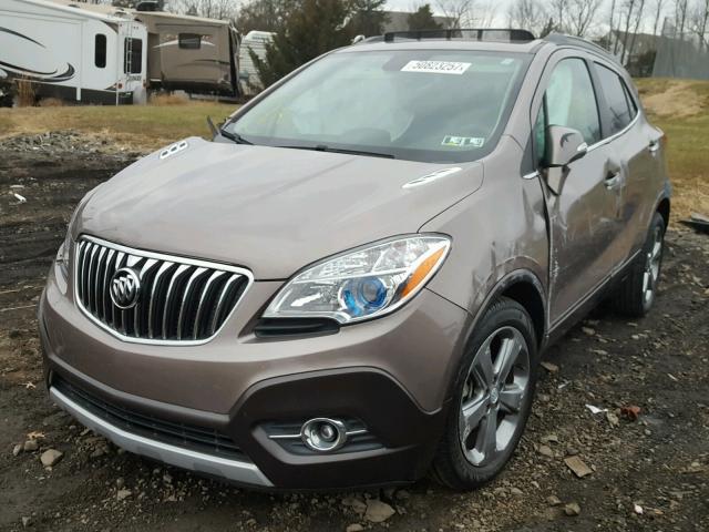 KL4CJGSB1EB785572 - 2014 BUICK ENCORE BROWN photo 2