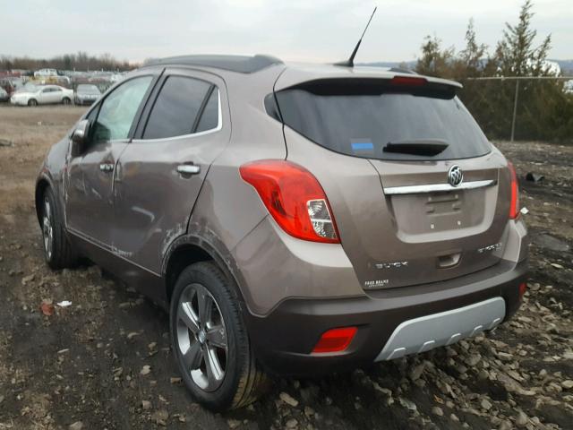 KL4CJGSB1EB785572 - 2014 BUICK ENCORE BROWN photo 3