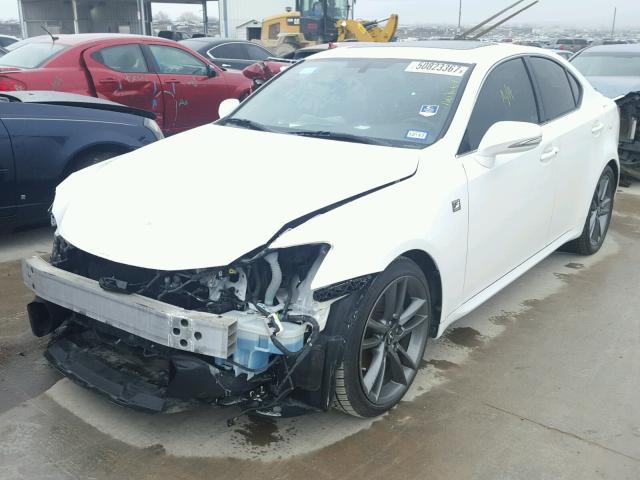 JTHBF5C25B5132340 - 2011 LEXUS IS 250 WHITE photo 2