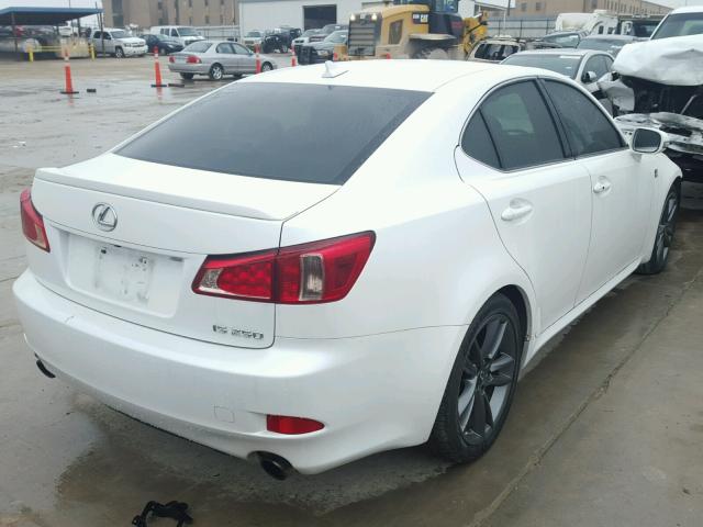 JTHBF5C25B5132340 - 2011 LEXUS IS 250 WHITE photo 4