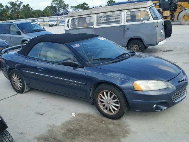 1C3EL55U01N641115 - 2001 CHRYSLER SEBRING LX BLUE photo 1