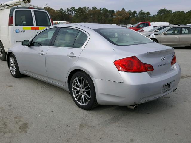 JNKBV61E27M714673 - 2007 INFINITI G35 SILVER photo 3