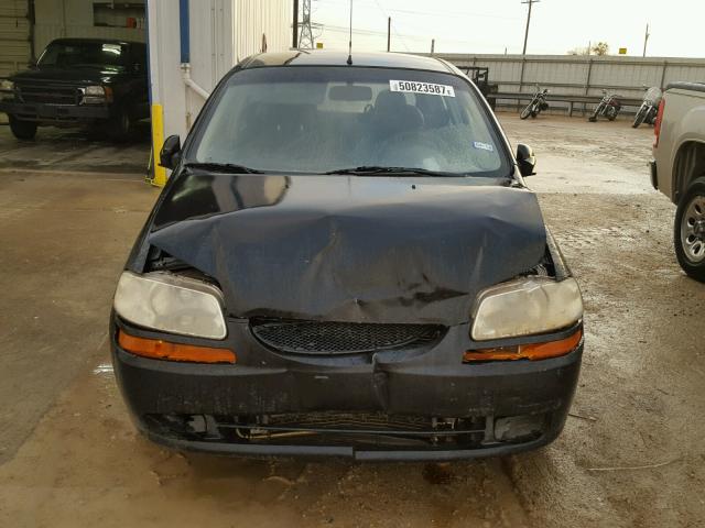 KL1TD666X6B615675 - 2006 CHEVROLET AVEO BASE BLACK photo 9
