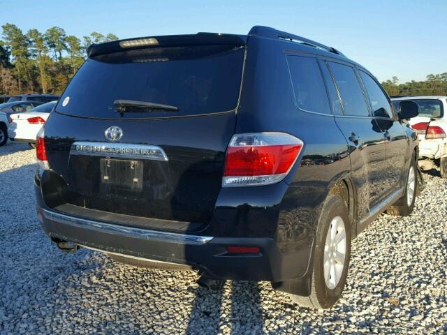 5TDZK3EH6DS126836 - 2013 TOYOTA HIGHLANDER BLACK photo 4