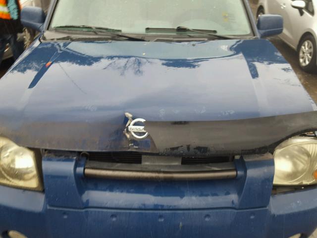 1N6ED26Y92C326283 - 2002 NISSAN FRONTIER K BLUE photo 7