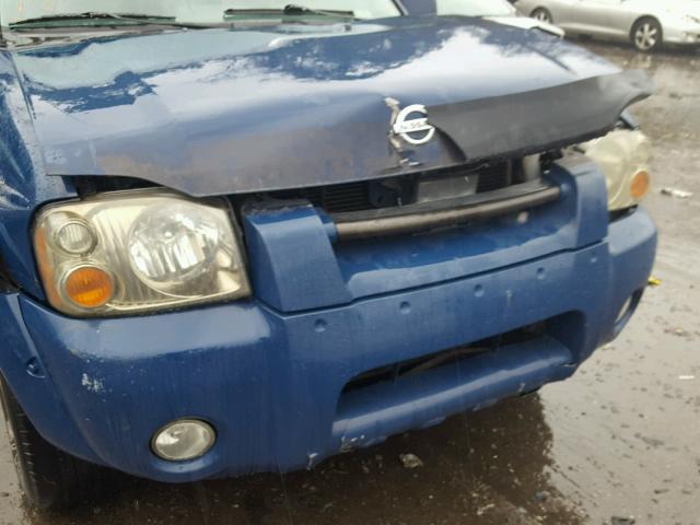 1N6ED26Y92C326283 - 2002 NISSAN FRONTIER K BLUE photo 9