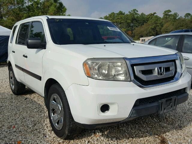 5FNYF3H23AB014020 - 2010 HONDA PILOT LX WHITE photo 1