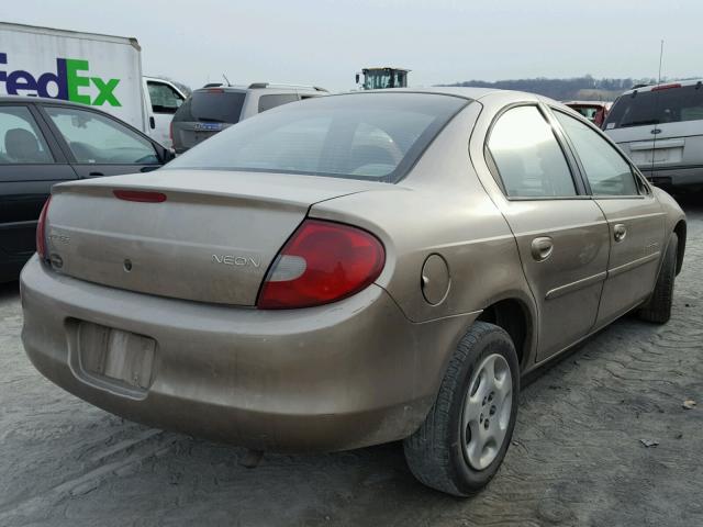 1B3ES46C6YD571426 - 2000 DODGE NEON BASE BROWN photo 4