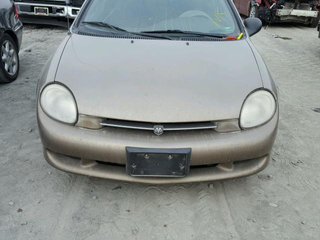 1B3ES46C6YD571426 - 2000 DODGE NEON BASE BROWN photo 7