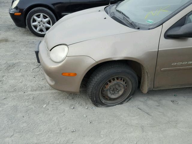 1B3ES46C6YD571426 - 2000 DODGE NEON BASE BROWN photo 9