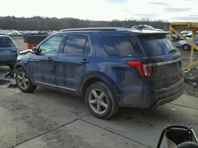 1FM5K8D83GGA31514 - 2016 FORD EXPLORER X BLUE photo 3