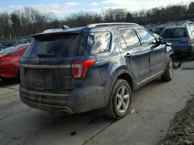 1FM5K8D83GGA31514 - 2016 FORD EXPLORER X BLUE photo 4