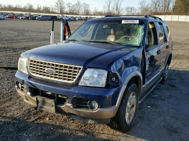 1FMZU74KX4UA75556 - 2004 FORD EXPLORER E BLUE photo 2