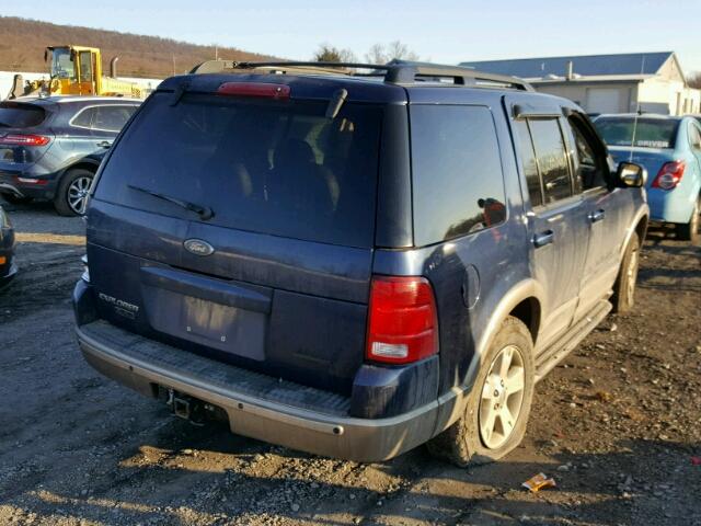 1FMZU74KX4UA75556 - 2004 FORD EXPLORER E BLUE photo 4