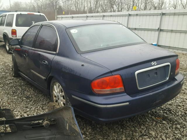 KMHWF35H85A100644 - 2005 HYUNDAI SONATA GLS BLUE photo 3