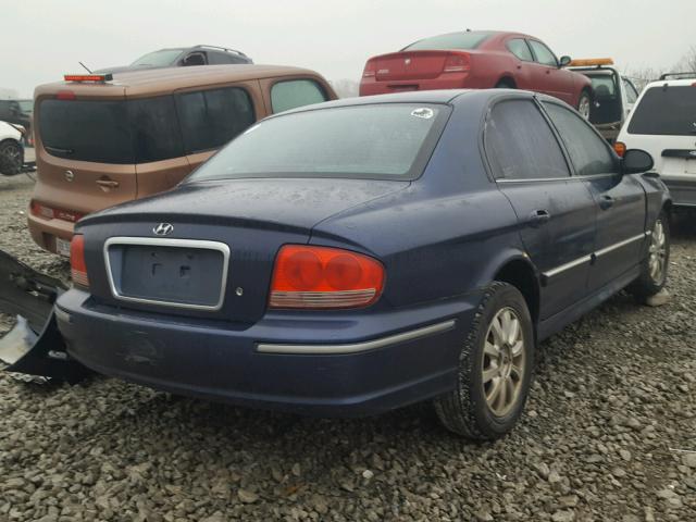 KMHWF35H85A100644 - 2005 HYUNDAI SONATA GLS BLUE photo 4