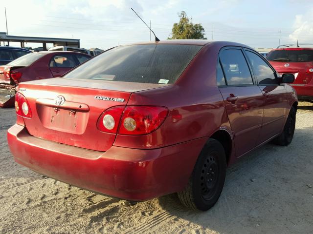 2T1BR32E57C787388 - 2007 TOYOTA COROLLA CE RED photo 4