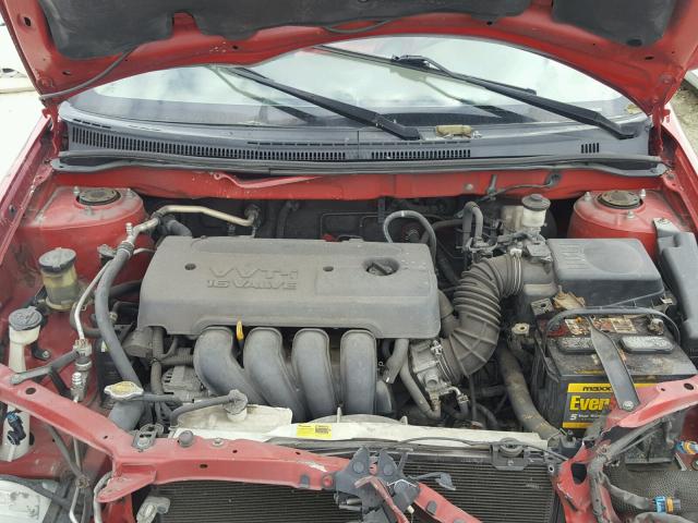 2T1BR32E57C787388 - 2007 TOYOTA COROLLA CE RED photo 7