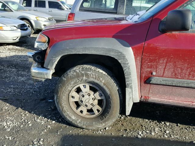 1GCDT136468136513 - 2006 CHEVROLET COLORADO RED photo 9