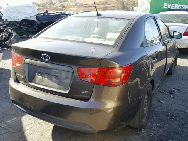 KNAFU4A23A5115621 - 2010 KIA FORTE EX BROWN photo 4