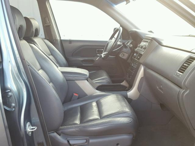 5FNYF28687B034978 - 2007 HONDA PILOT EXL BLUE photo 5