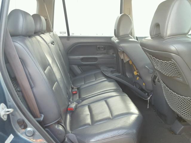 5FNYF28687B034978 - 2007 HONDA PILOT EXL BLUE photo 6