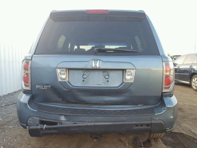 5FNYF28687B034978 - 2007 HONDA PILOT EXL BLUE photo 9