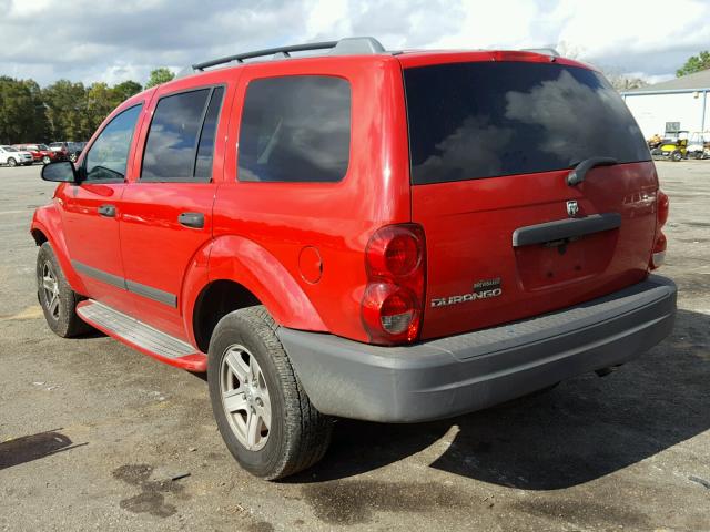 1D4HD38K76F187695 - 2006 DODGE DURANGO SX RED photo 3