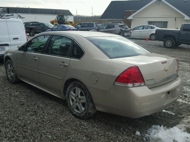 2G1WA5EKXA1212112 - 2010 CHEVROLET IMPALA LS BEIGE photo 3