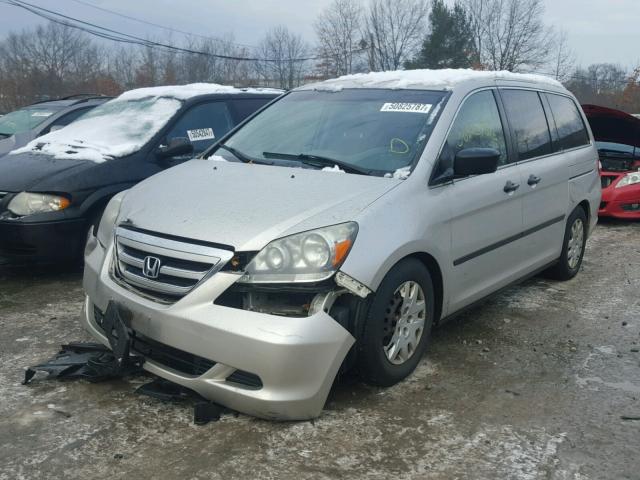 5FNRL38285B117274 - 2005 HONDA ODYSSEY LX SILVER photo 2