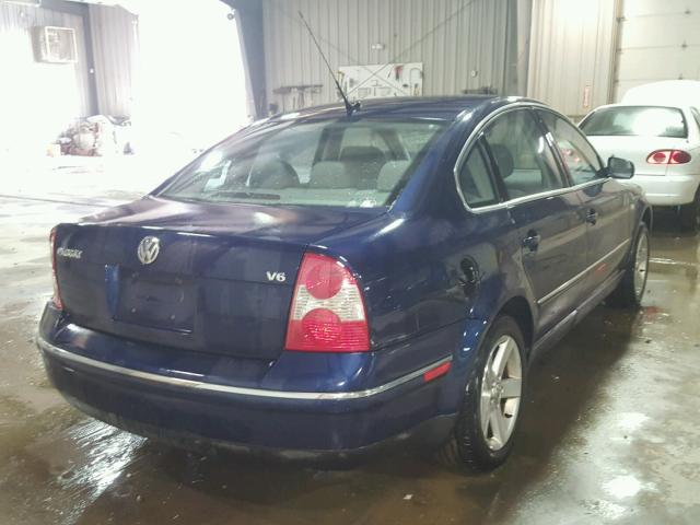 WVWRH63B14P109631 - 2004 VOLKSWAGEN PASSAT GLX BLUE photo 4